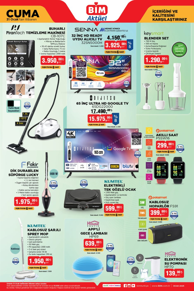 31 Ocak BİM kataloğu 2025! Bu hafta BİM kataloğunda hangi ürünler var?