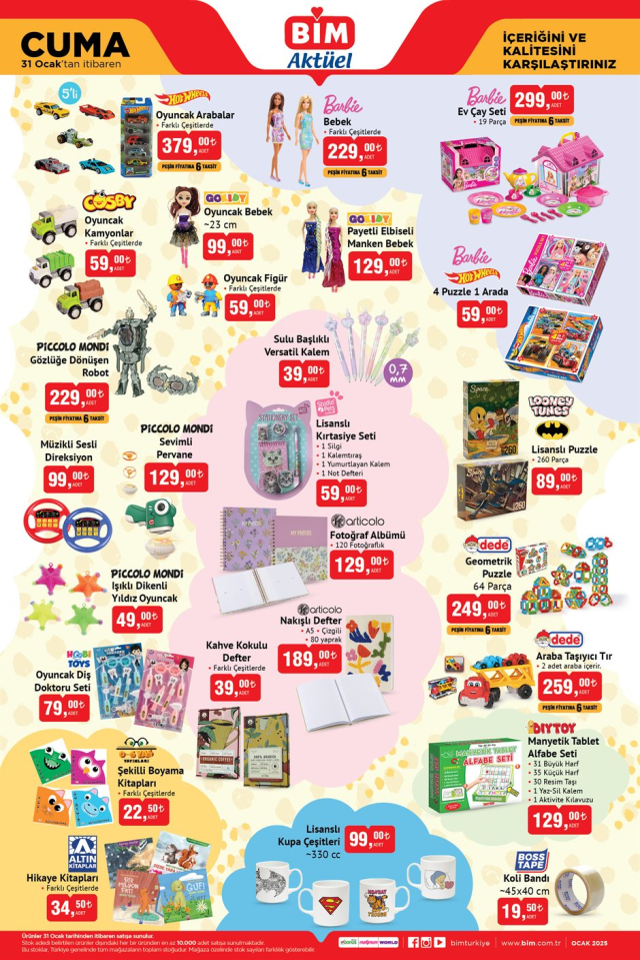31 Ocak BİM kataloğu 2025! Bu hafta BİM kataloğunda hangi ürünler var?
