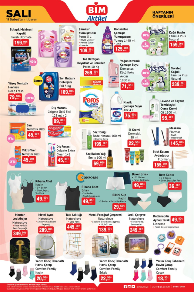 11 Şubat BİM kataloğu 2025! BİM'de bugün hangi ürünler var?