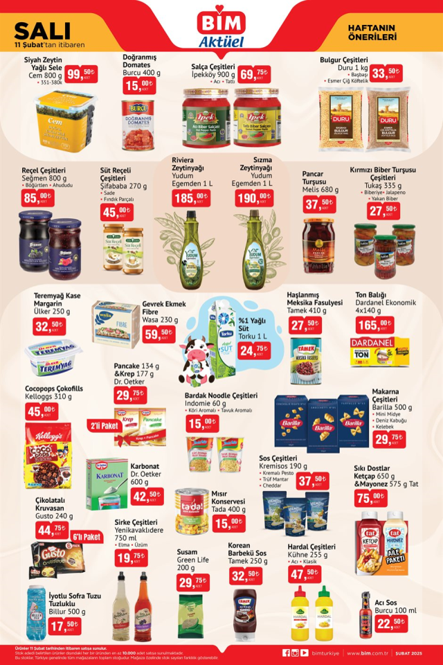 11 Şubat BİM kataloğu 2025! BİM'de bugün hangi ürünler var?