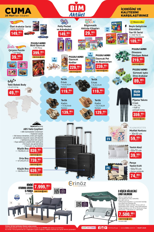 28 MART BİM KATALOĞU || BİM 28 Mart 2025 kataloğunda hangi ürünler var?