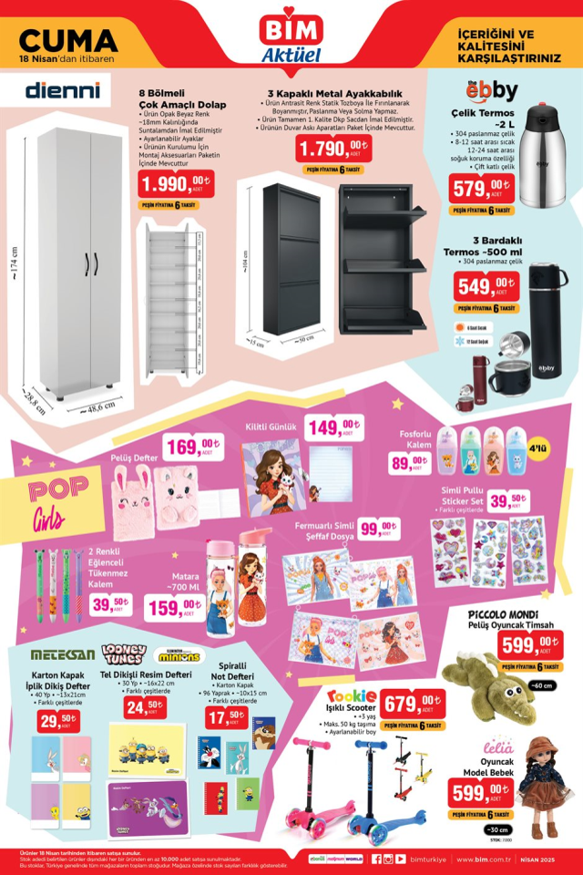 18 Nisan BİM Aktüel ürünler kataloğu! 18 Nisan BİM aktüel ürünler neler?