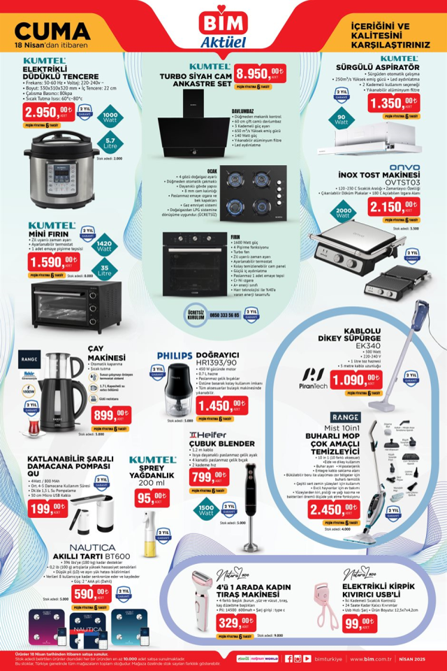 18 Nisan BİM Aktüel ürünler kataloğu! 18 Nisan BİM aktüel ürünler neler?