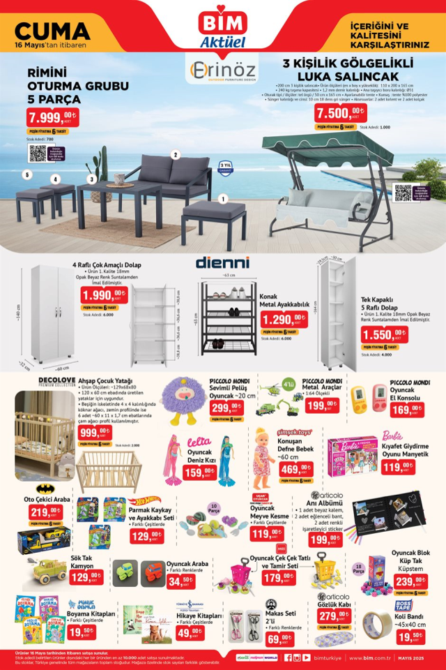 BİM aktüel ürünler 16 Mayıs! BİM aktüel ürünler 16 Mayıs neler var? BİM 16 Mayıs 2025 kataloğunda hangi ürünler var?