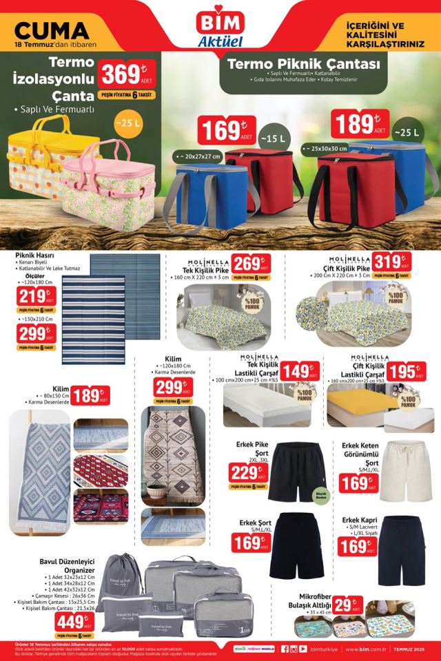 BİM 18 TEMMUZ AKTÜEL KATALOĞU || BİM 18 Temmuz Cuma aktüel ürünleri neler?