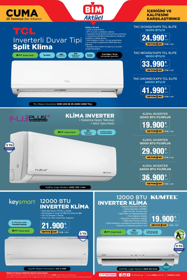 BİM 25 Temmuz Cuma aktüel kataloğunda bu hafta hangi ürünler satışa çıkacak?