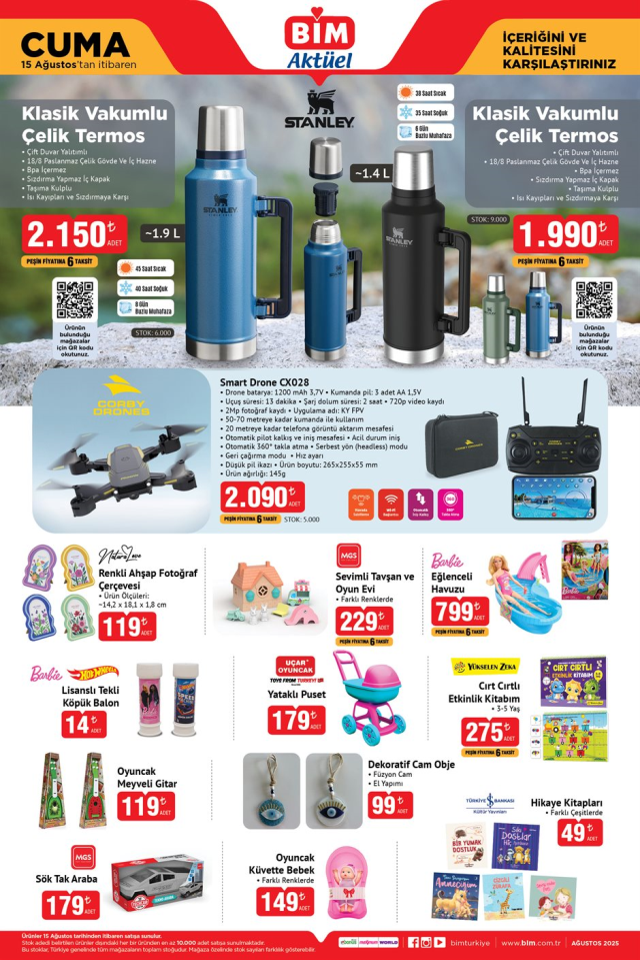 (BİM 15 AĞUSTOS 2025 CUMA AKTÜEL ÜRÜNLER KATALOĞU! BİM 15 Ağustos 2025 kataloğu yayınlandı mı?