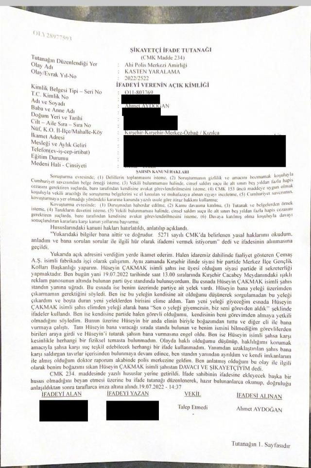 CHP kulisleri bu haberle çalkalandı! İl yöneticisi, parti çalışmasında gençlik kolu başkanını dövmüş