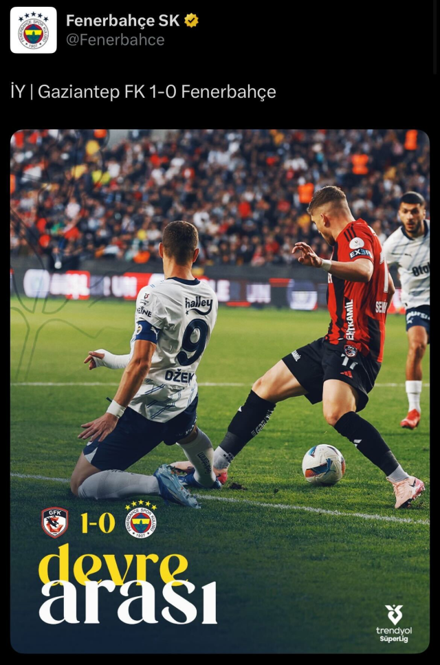 Fenerbahçe'den maç biter bitmez olay yaratacak paylaşım