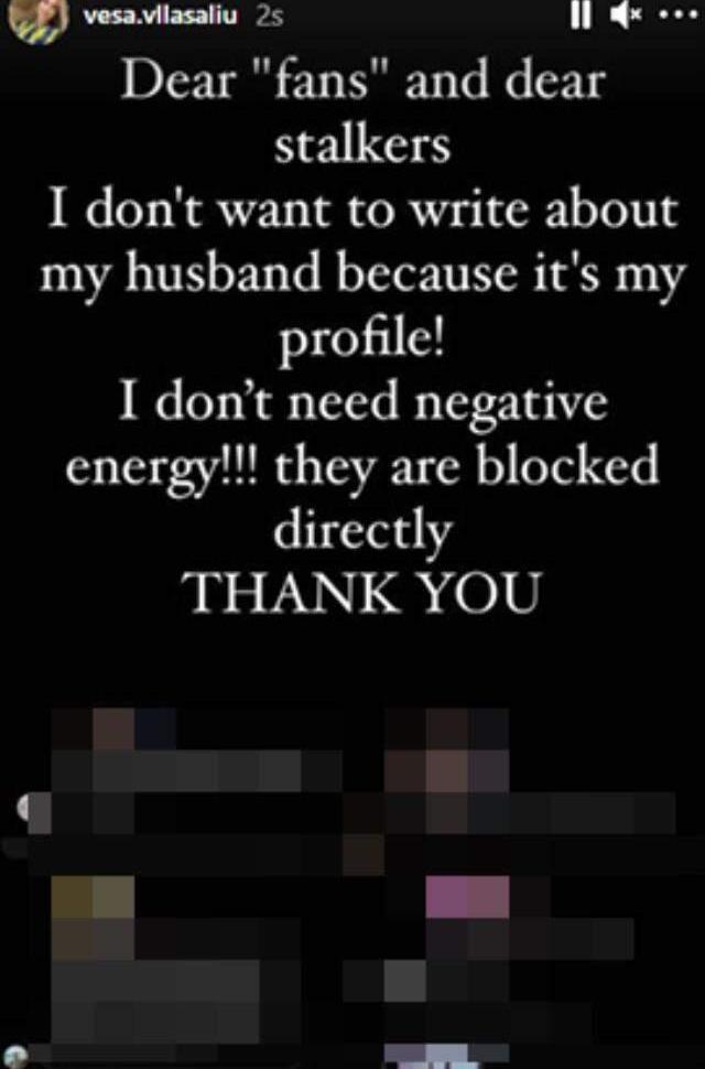 Yenge kızdı! Berisha'nın eşi Vesa, rahatsız eden taraftarlara cevap verdi