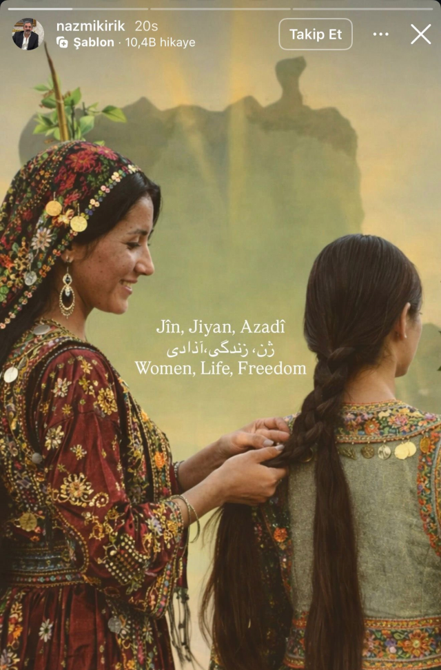 Uzak Şehir oyuncusu da DEM Parti'nin 'saç örme' akımına destek verdi