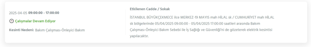 İstanbul BÜYÜKÇEKMECE elektrik kesintisi! 5 Nisan Bayrampaşa elektrik kesintisi ne zaman bitecek, elektrikler ne zaman gelecek?