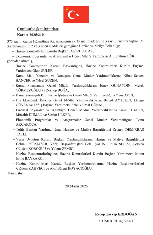 29 Mayıs Perşembe 2025 Resmi Gazete ATAMA KARARLARI! Bugünün kararları neler? 29 Mayıs Resmi Gazete yayımlandı! 32266 sayılı Resmi Gazete atamalar lis