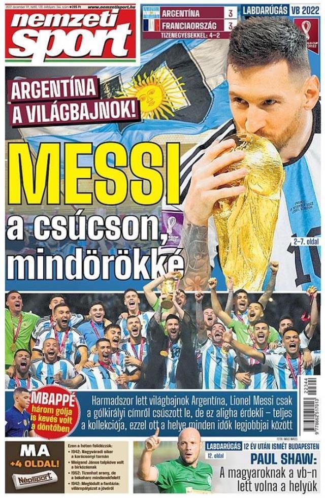 Arjantin'in tarihi şampiyonluğu dünya basınında! Manşetlerin hepsi sanat eseri gibi