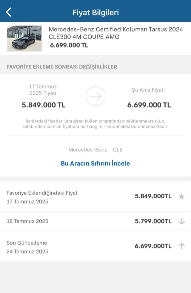 ÖTV zammı sonrası değişen araç fiyatları