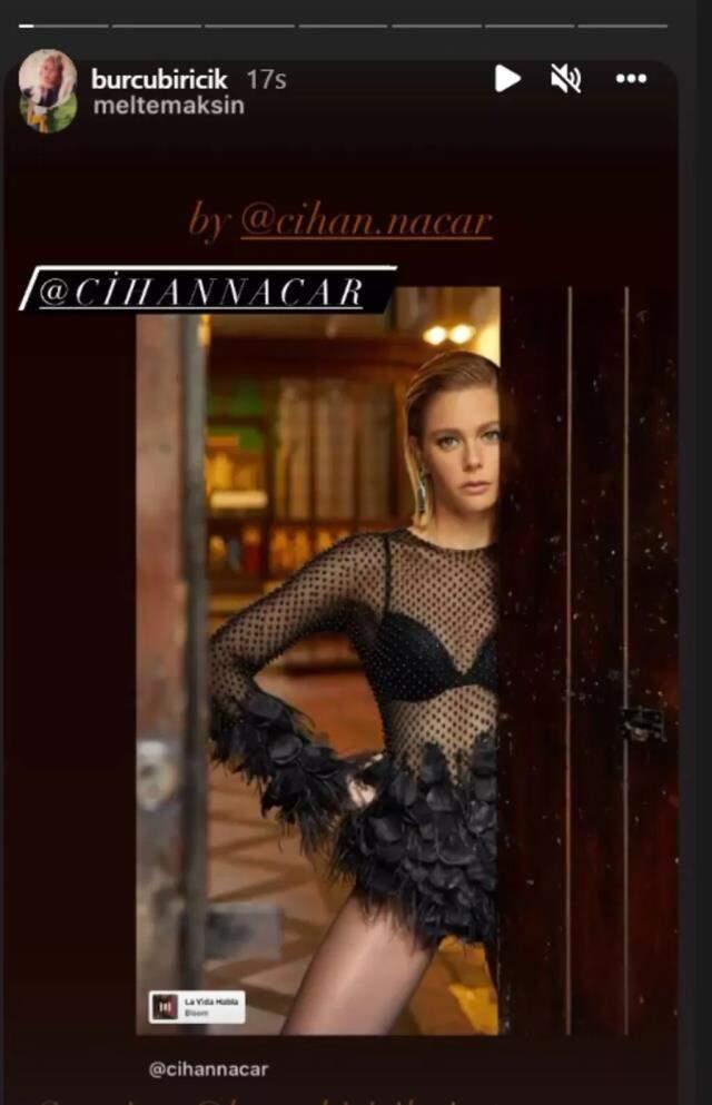 Camdaki Kız dizisinin Nalan'ı Burcu Biricik'ten, transparan elbiseli cesur poz