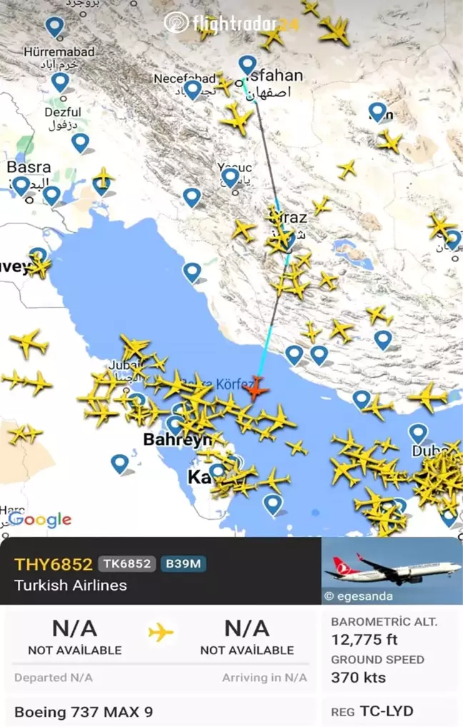 THY, İran'da kalan Boeing 737 MAX 9 uçaklarını Bakü ve Doha'ya yönlendirdi