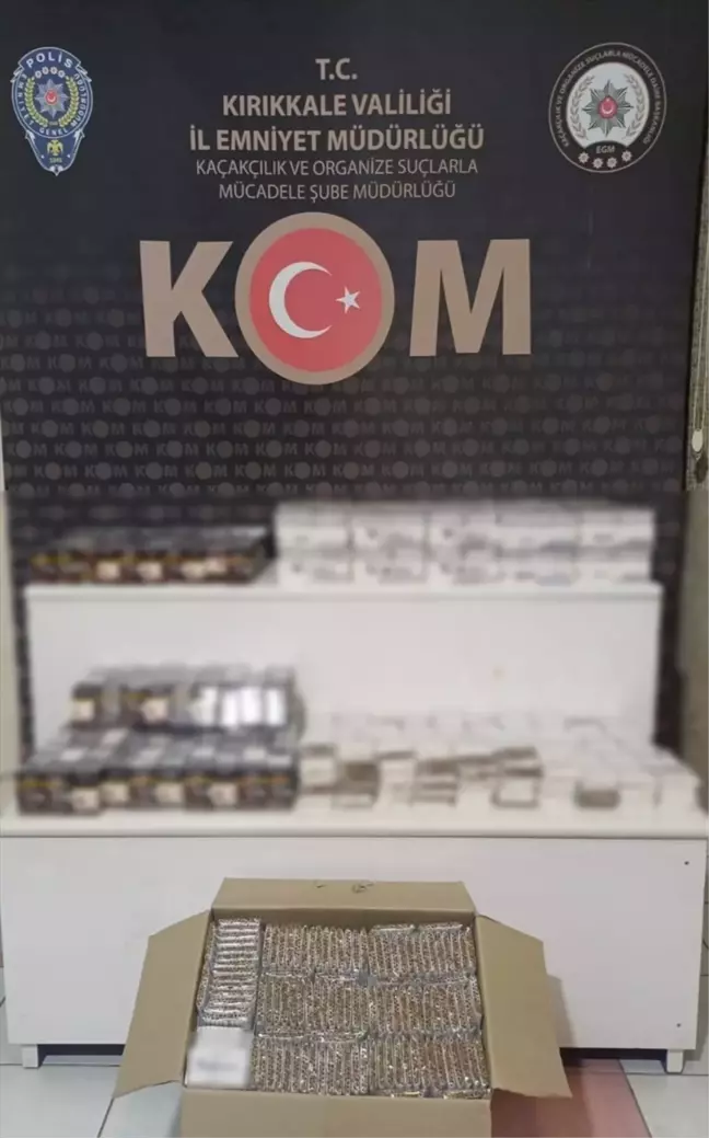 Kırıkkale'de 30 Bin Dolu Makaron ve 500 Paket Kaçak Sigara Ele Geçirildi