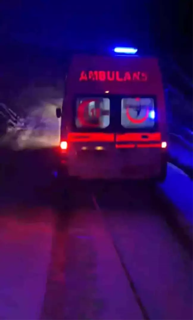 Kar Yağışı Nedeniyle Ambulansa Köylülerden Destek