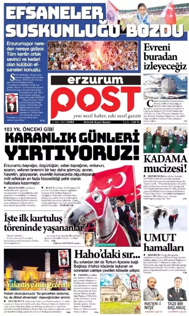 Erzurum Post Gazetesi yayına başladı