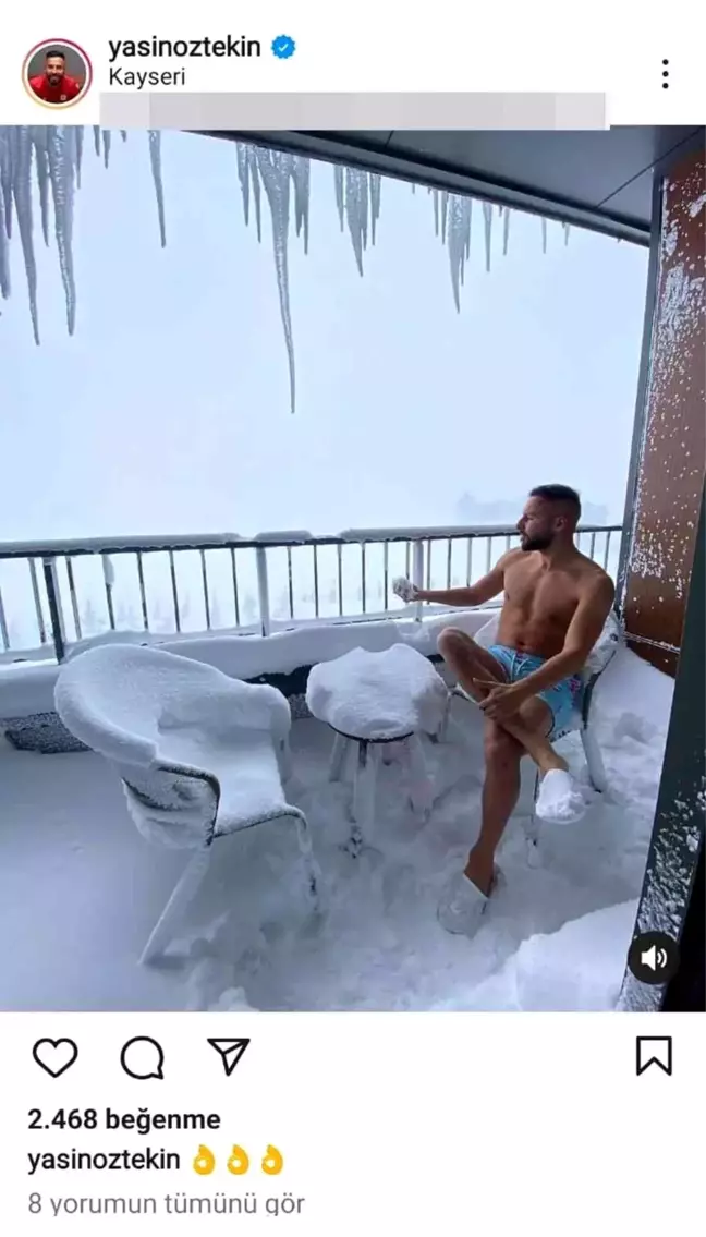Yasin Öztekin'den ilginç kar paylaşımı