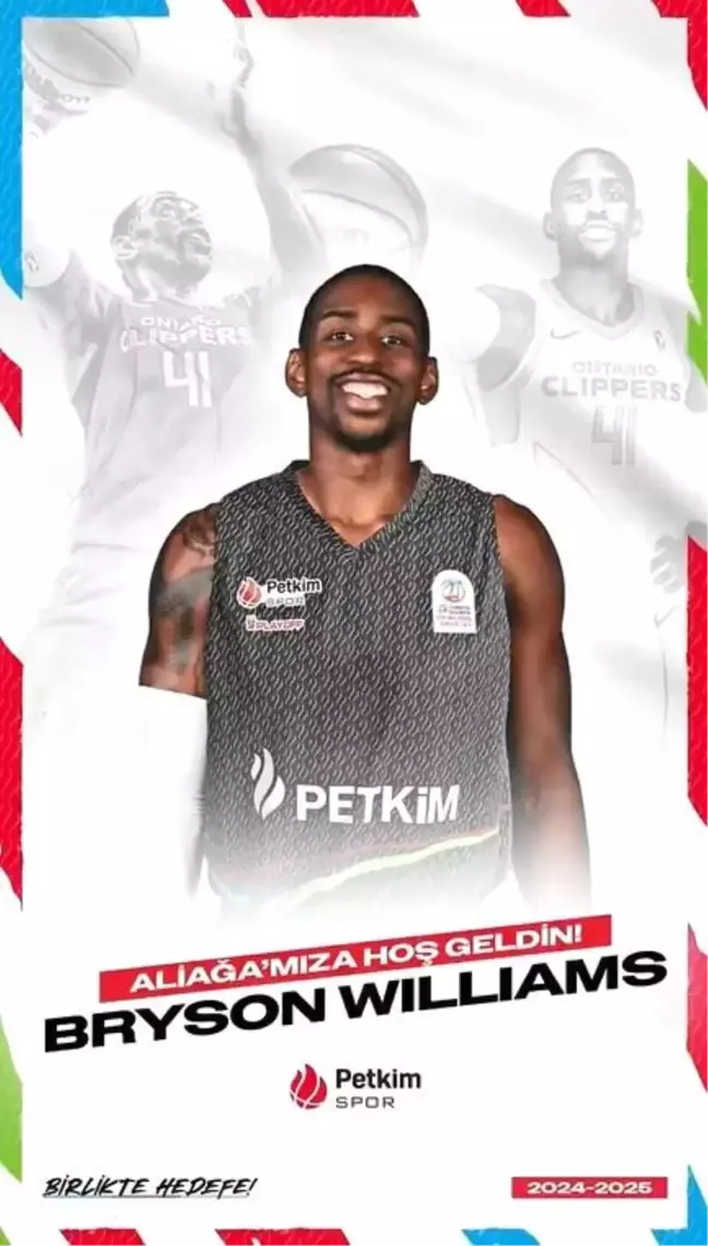 Aliağa Petkimspor, ABD'li forvet Bryson Williams'ı kadrosuna kattı