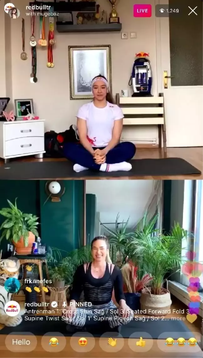 Müge Boz ve milli jimnastikçi Onbaşı'dan canlı antrenman