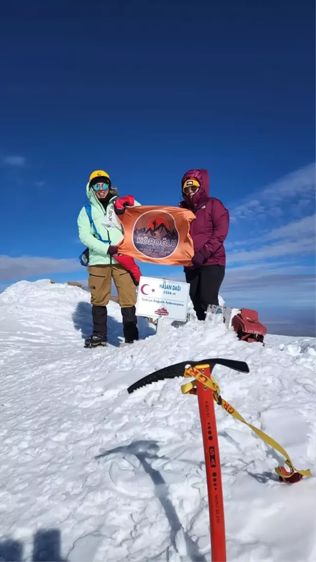 Bolu Dağcıları Hasan Dağı'nın Zirvesine Ulaşmayı Başardı