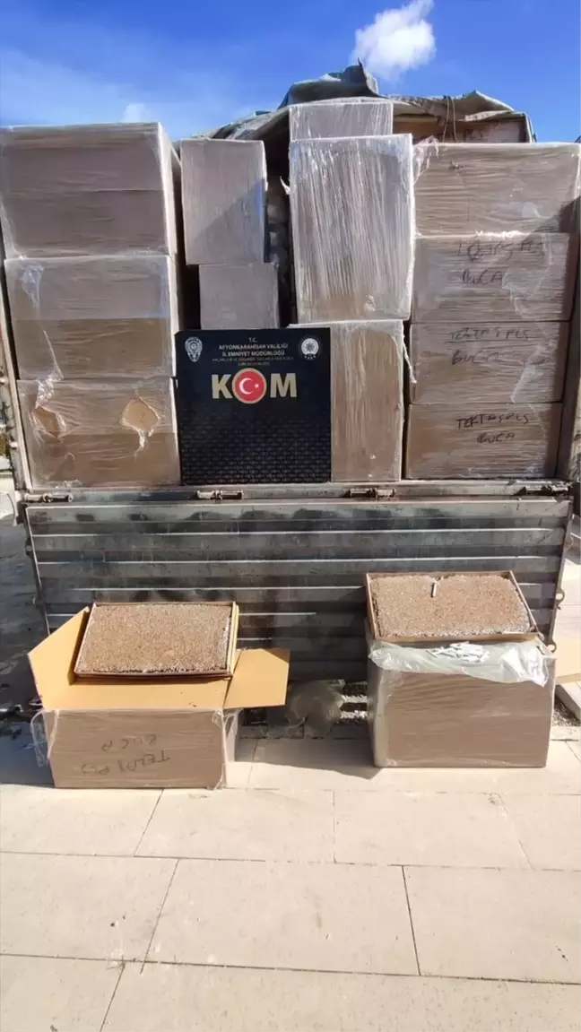 Afyonkarahisar'da 787 bin 500 makaron ele geçirildi