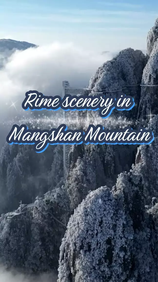 Mangshan Dağı'ndan kış manzaraları