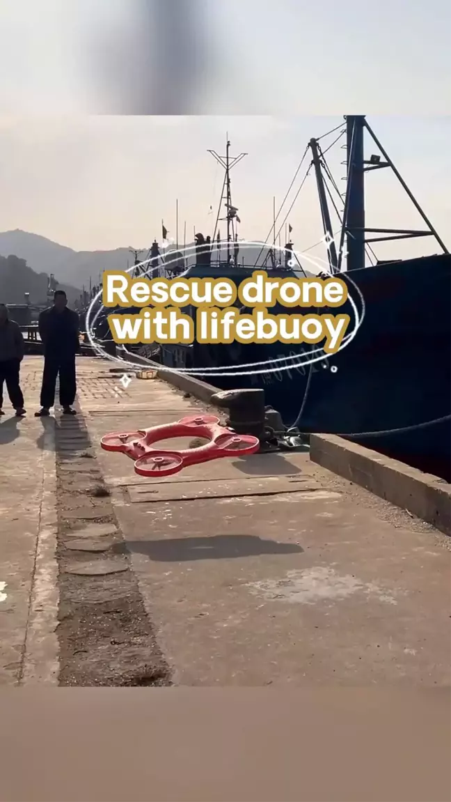 Can simidi taşıyan drone'un çeşitli görüntüleri