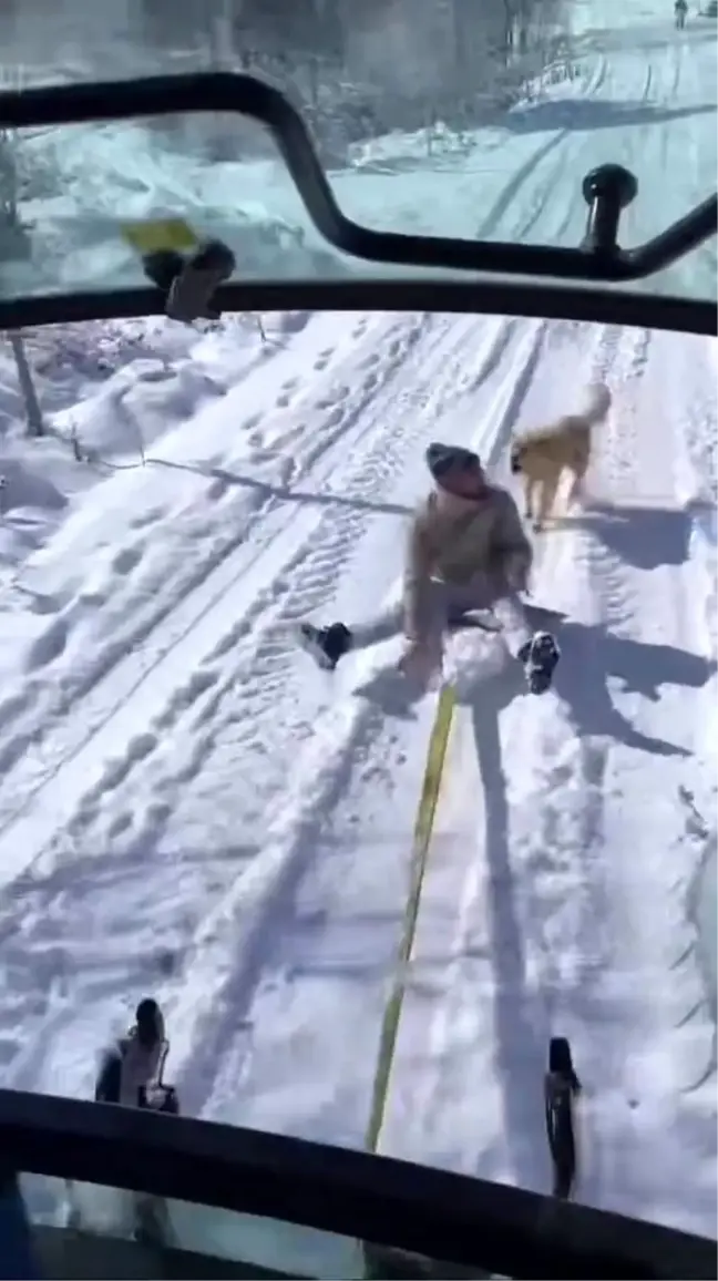 Kaynarca'da Traktörle Kayarken Köpeğin Kovalamacası