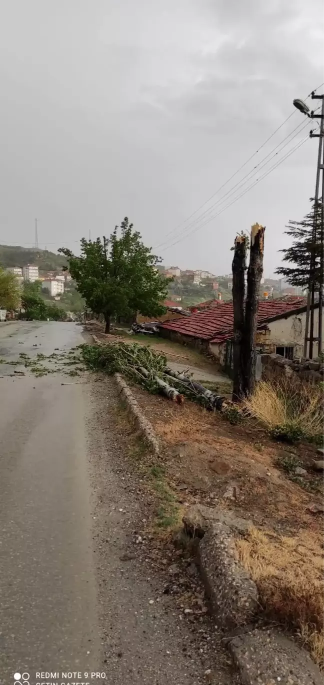 Ankara'daki fırtına minarenin kubbesini devirdi