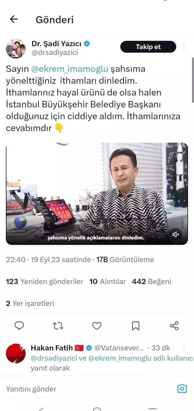 Tuzla Belediye Başkanı İmamoğlu'na cevap verdi