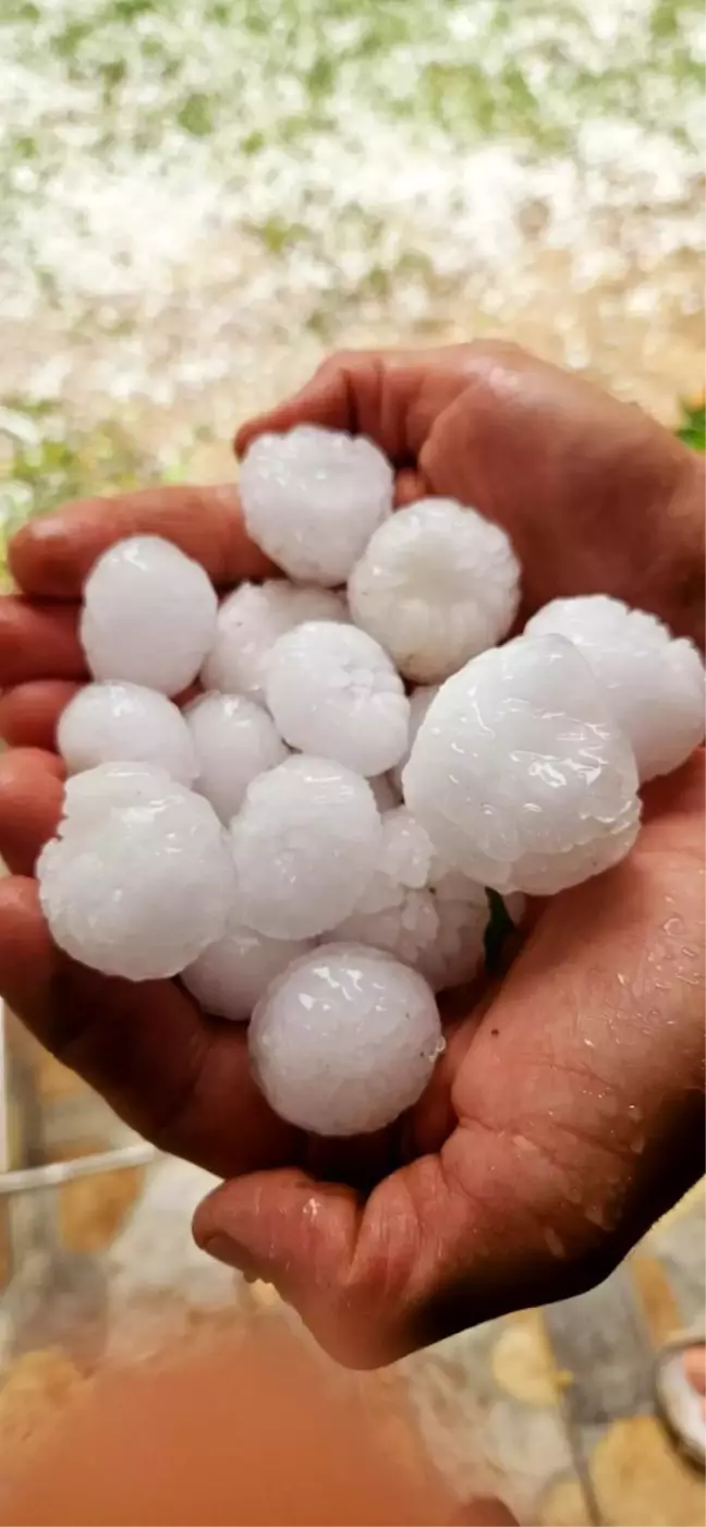 Çifteler İlçesi'nde Ceviz Büyüklüğünde Dolu Yağışı