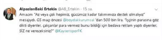 Kayserispor'a Dev Destek