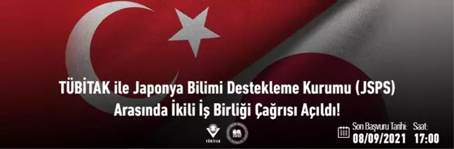 Tübitak ile Japonya Bilimi Destekleme Kurumu (Jsps) Arasında İkili İşbirliği Çağrısı Açıldı!