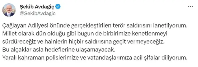 İTO Başkanı Şekib Avdagiç, Çağlayan Adliyesi önünde gerçekleştirilen terör saldırısını lanetledi