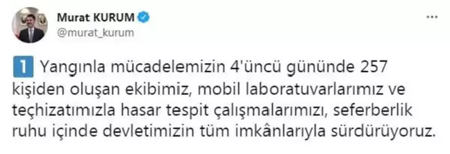 Son dakika haber | Bakan Kurum: Yangından etkilenen yerlerde TOKİ Başkanlığında inşaatlarımıza hızlıca başlayacağız