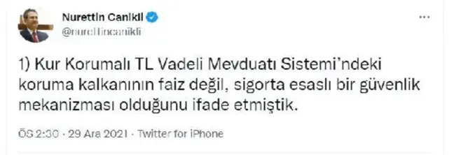 AK Parti'li Canikli: 'Örtülü faiz' değil, açık bir 'sigorta' işlemi