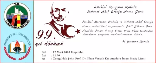 Mehmet Akif Ersoy, Zonguldak'ta anılacak
