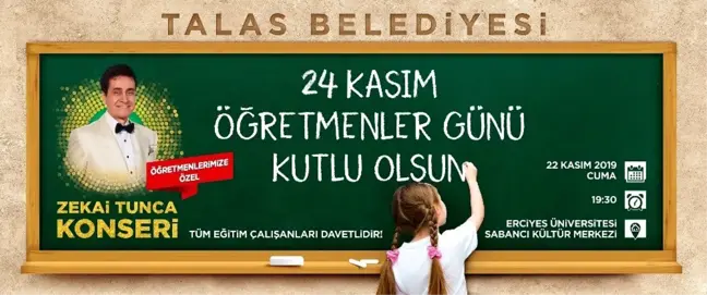 Talas Belediyesi'nden öğretmenlere özel konser