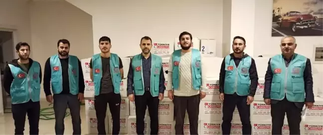 Adıyaman'da 240 aileye yardım kolisi ulaştırdı