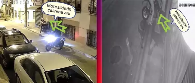 İzmir'de Kasklı Motosiklet Hırsızları Yakalandı