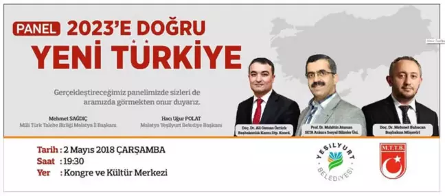 2023'e Doğru Yeni Türkiye' Konulu Panel Düzenlenecek