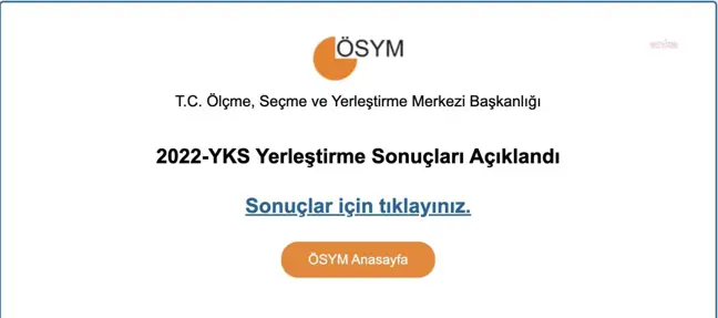 2022-YKS yerleştirme sonuçları açıklandı
