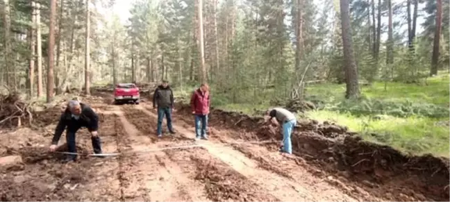 Şenkaya ve Oltu'da orman yolları onarılıyor