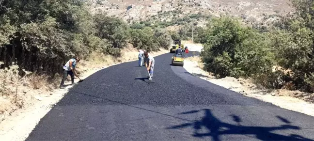 Bodrum'da bir ayda 10 bin tondan fazla asfalt serimi yapıldı