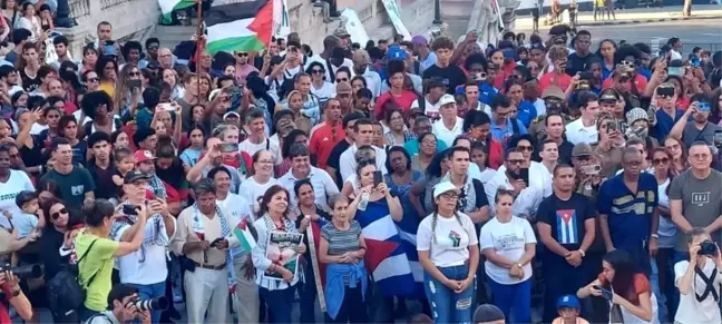Küba'da Filistin'e Destek Gösterileri