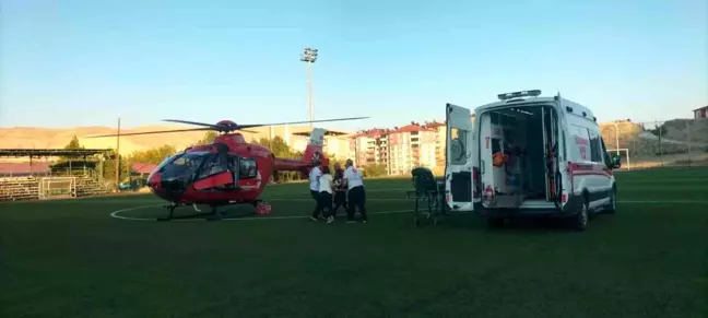 Malatya'da Kalp Krizi Geçiren Hasta Ambulans Helikopter ile Hastaneye Kaldırıldı